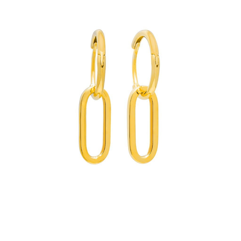 Citigems 916 Gold Chain Link Earrings