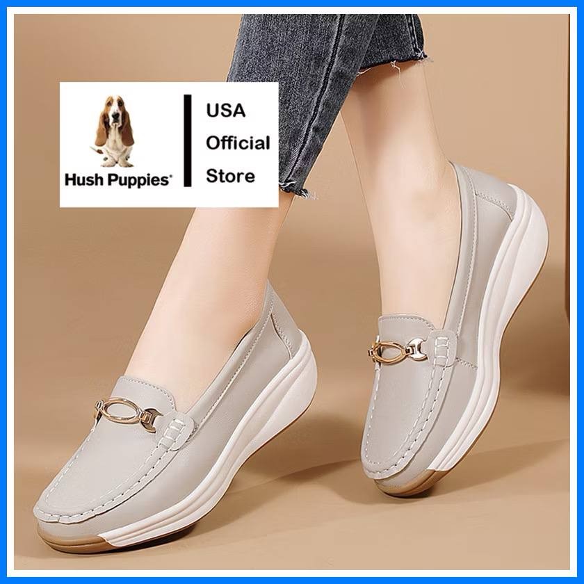 Hush Puppies women shoes Women's casual leather shoes  ladies shoes Boat Shoes Flat Shoes woman