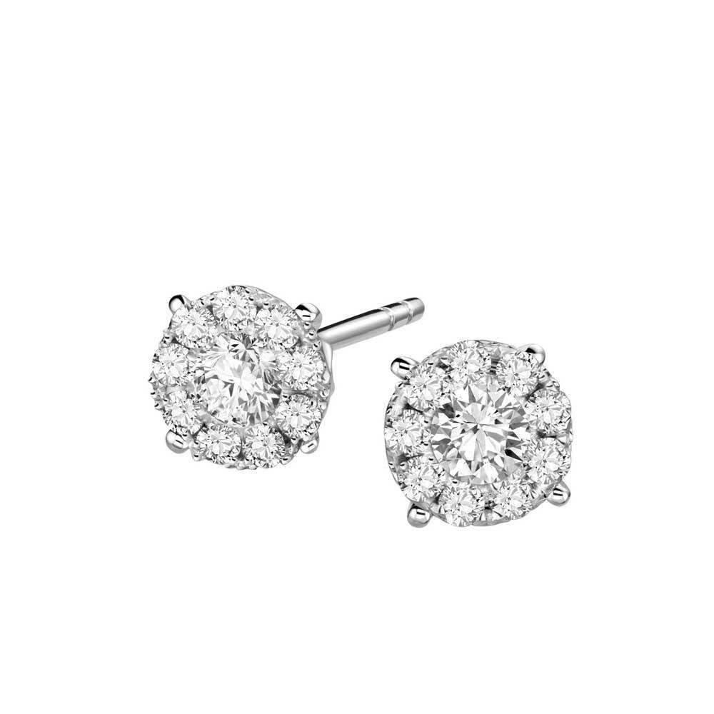 Goldheart Regalia 0.30ct Face Diamond 14K White Gold Earrings