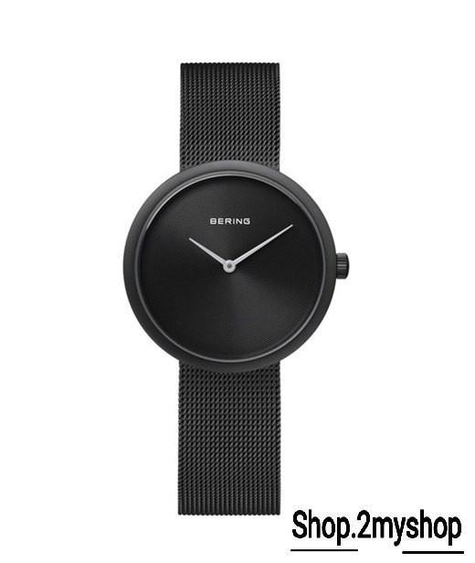 BERING LADIES ELEGANT ALL BLACK 33mm SAPPHIRE CRYSTAL WATCH