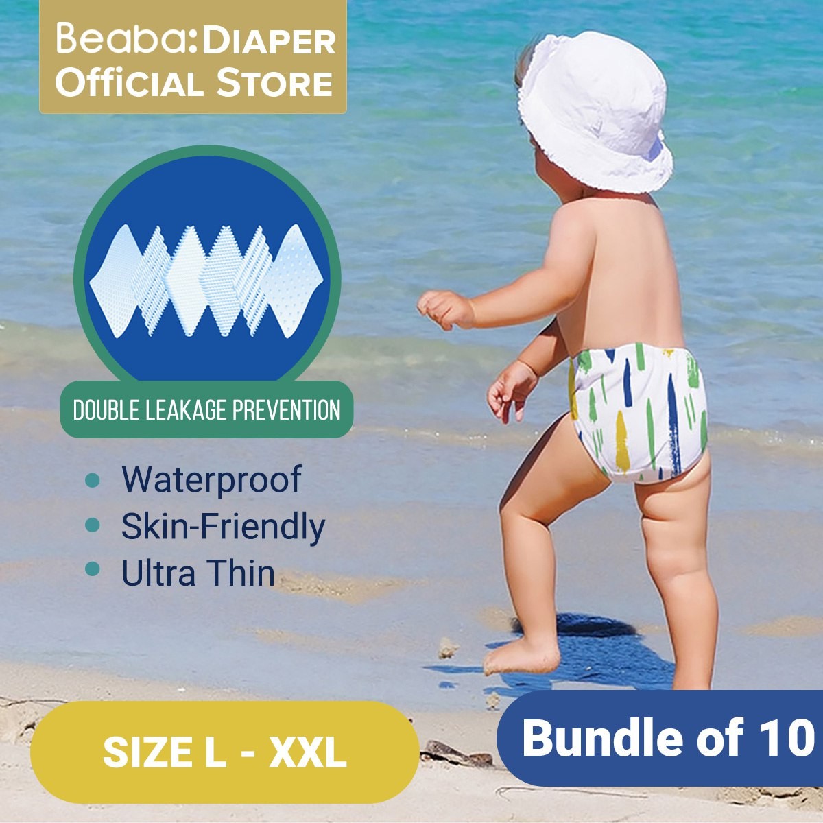 [Bundle of 10/20] Beaba Midsummer Lightyear Baby Swimming Pull-up Pants Swimming diapers L/XL/XXL