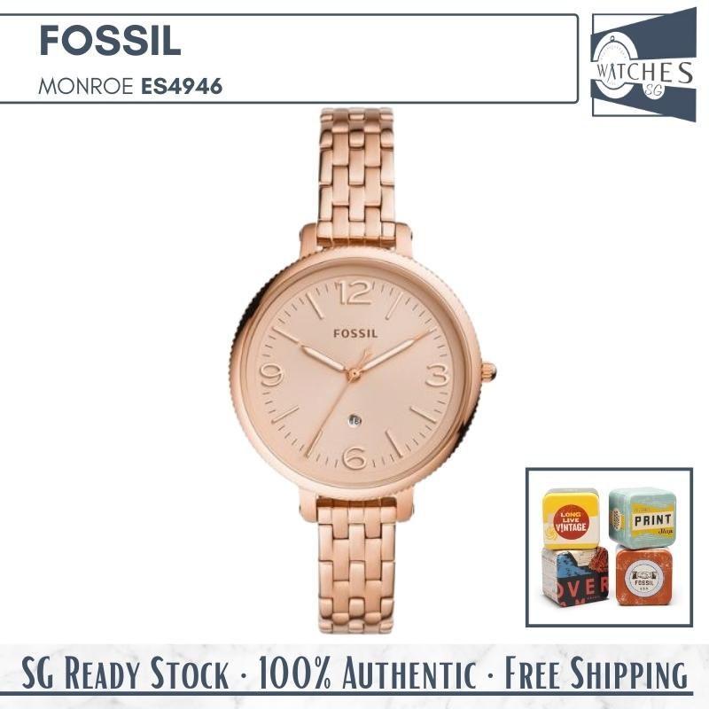(SG LOCAL) Fossil ES4946 Monroe Quartz Stainless Steel Ladies Watch