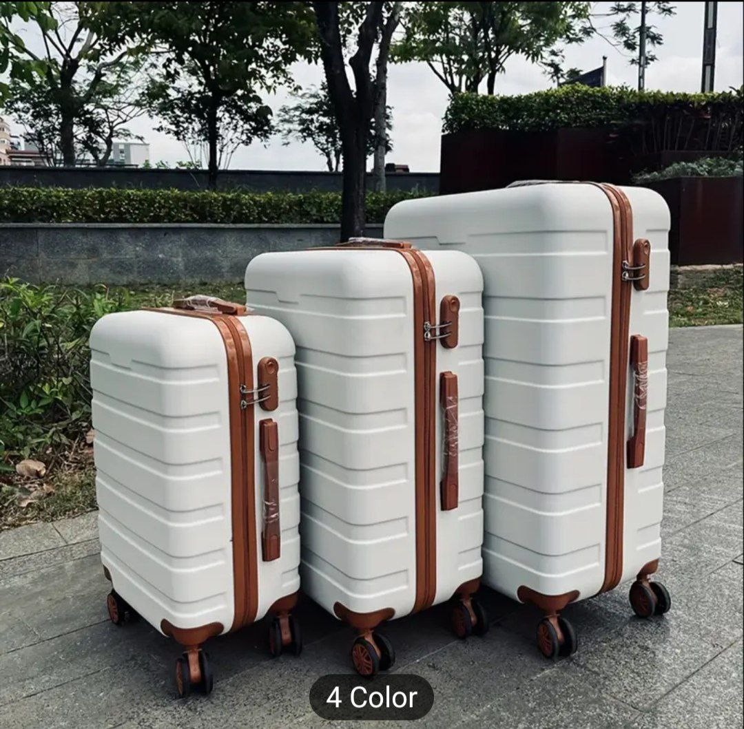 3pcs Hard Shell Suitcase Set in Blue & Orange - 50.8cm/60.96cm/71.12cm Anti-Theft, Durable ABS+PC Travel Luggage with Spinner Wheels & TSA Lock, Zip Closure - Ideal for Secure, Stylish Travel