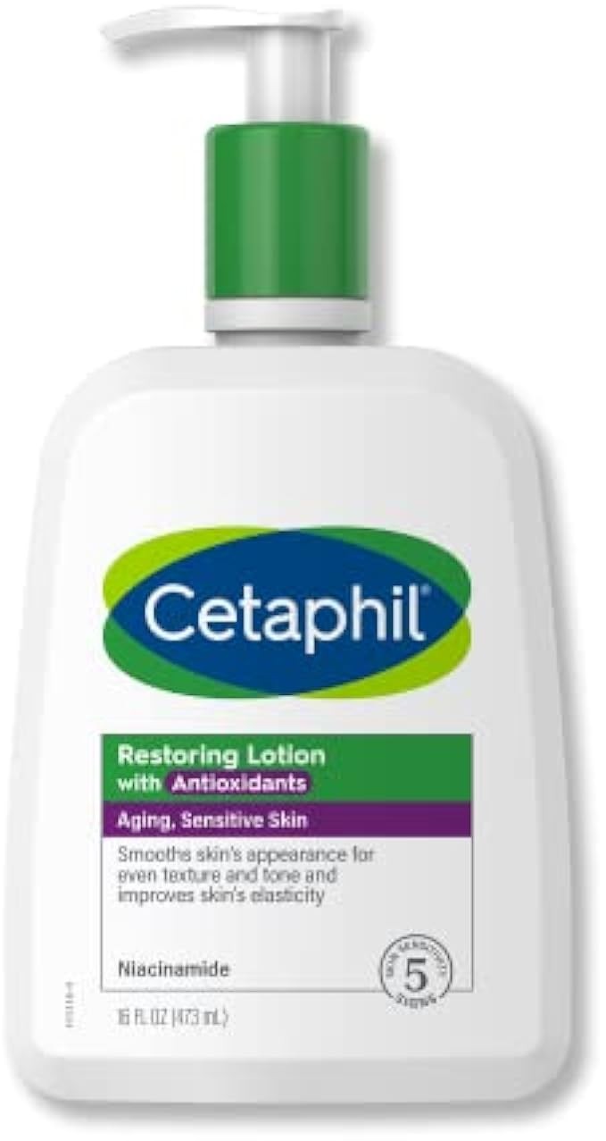 Cetaphil Restoring Body Lotion with Antioxidants for Aging Skin, Great for Neck and Chest Areas, Fragrance and Paraben Free, Suitable for Sensitve Skin 16 oz. Bottle