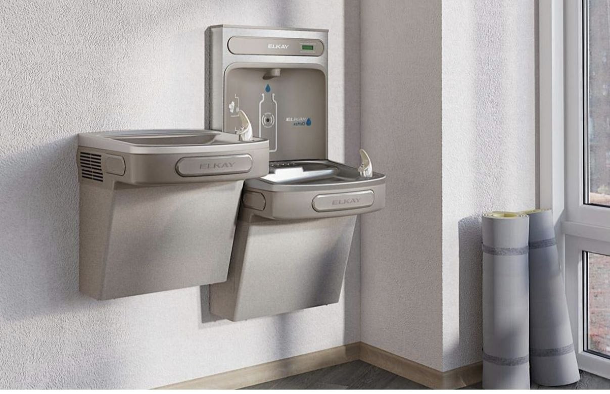 Elkay EZSTL8WSLK Bottle Filling Station, Medium, Light Gray Granite
