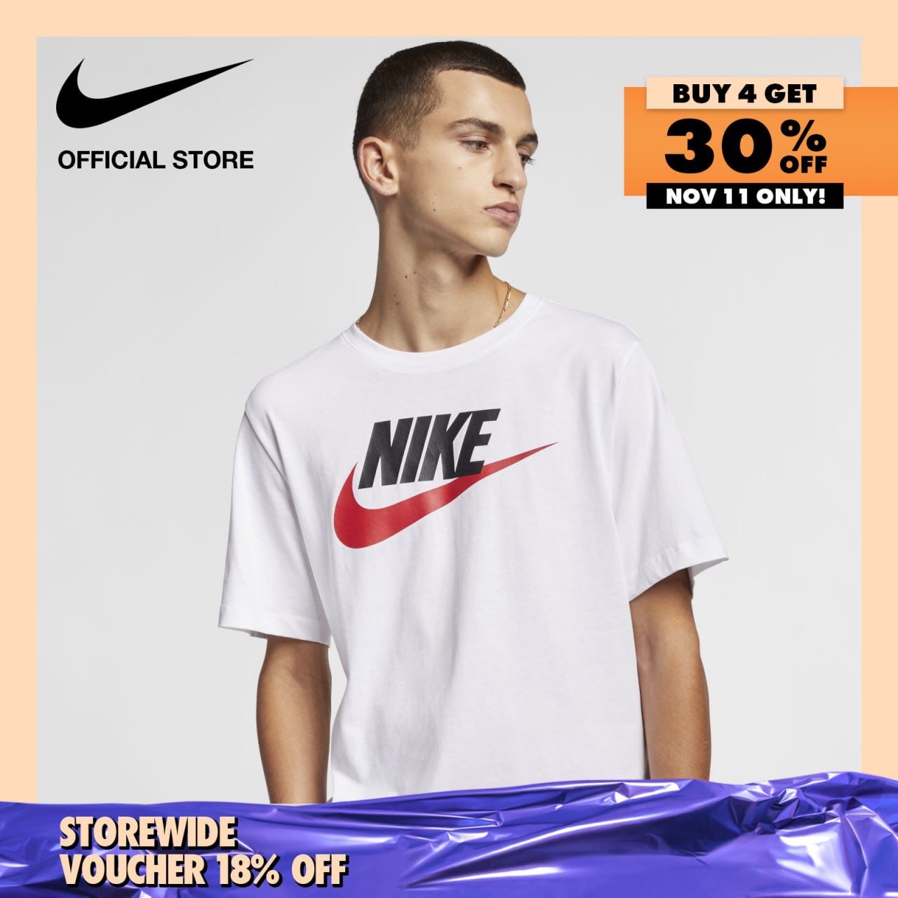 Nike Men's Sportswear T-Shirt - White