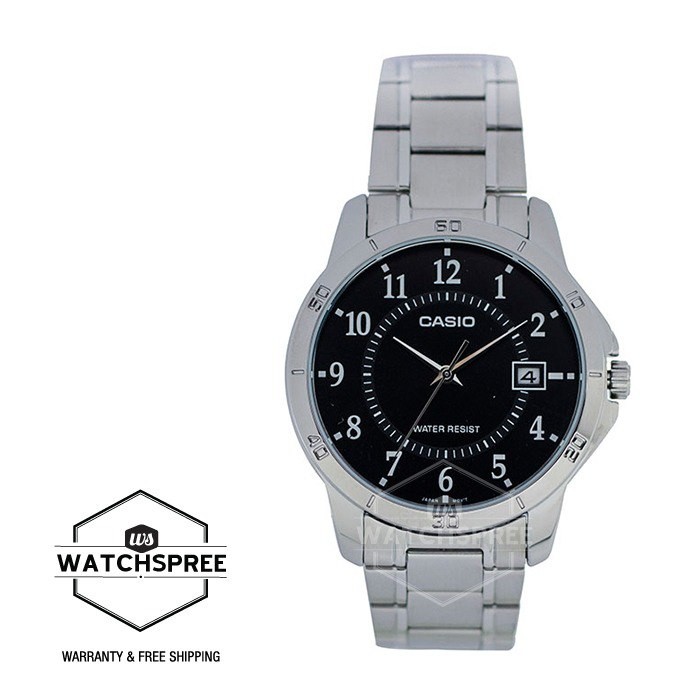 [Watchspree] Casio Men's Standard Analog Silver Stainless Steel Band Watch MTPV004D-1B MTP-V004D-1B
