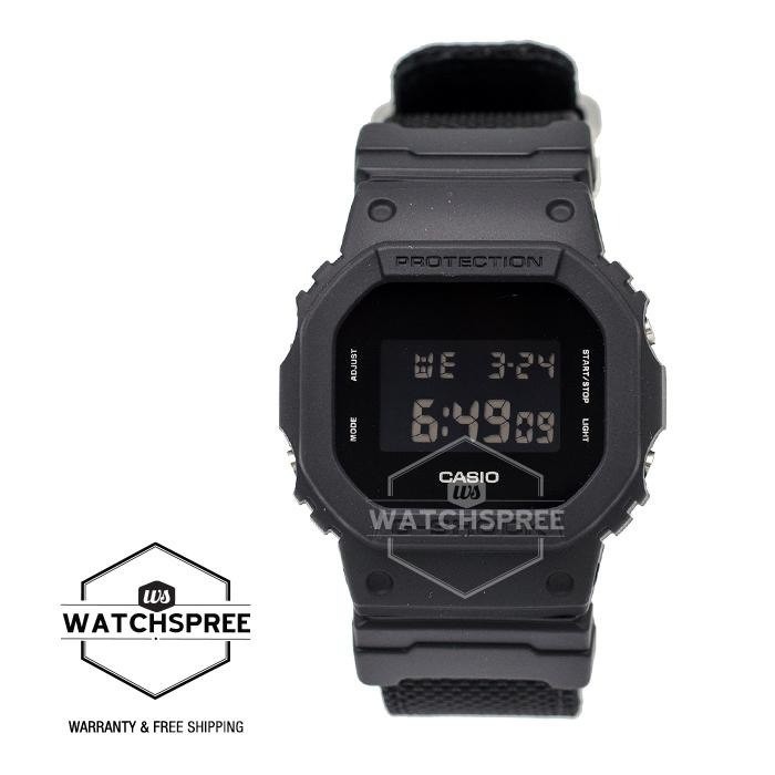 [Watchspree] Casio G-Shock Special Color models Black Cordura�* Nylon Strap Watch DW5600BBN-1D