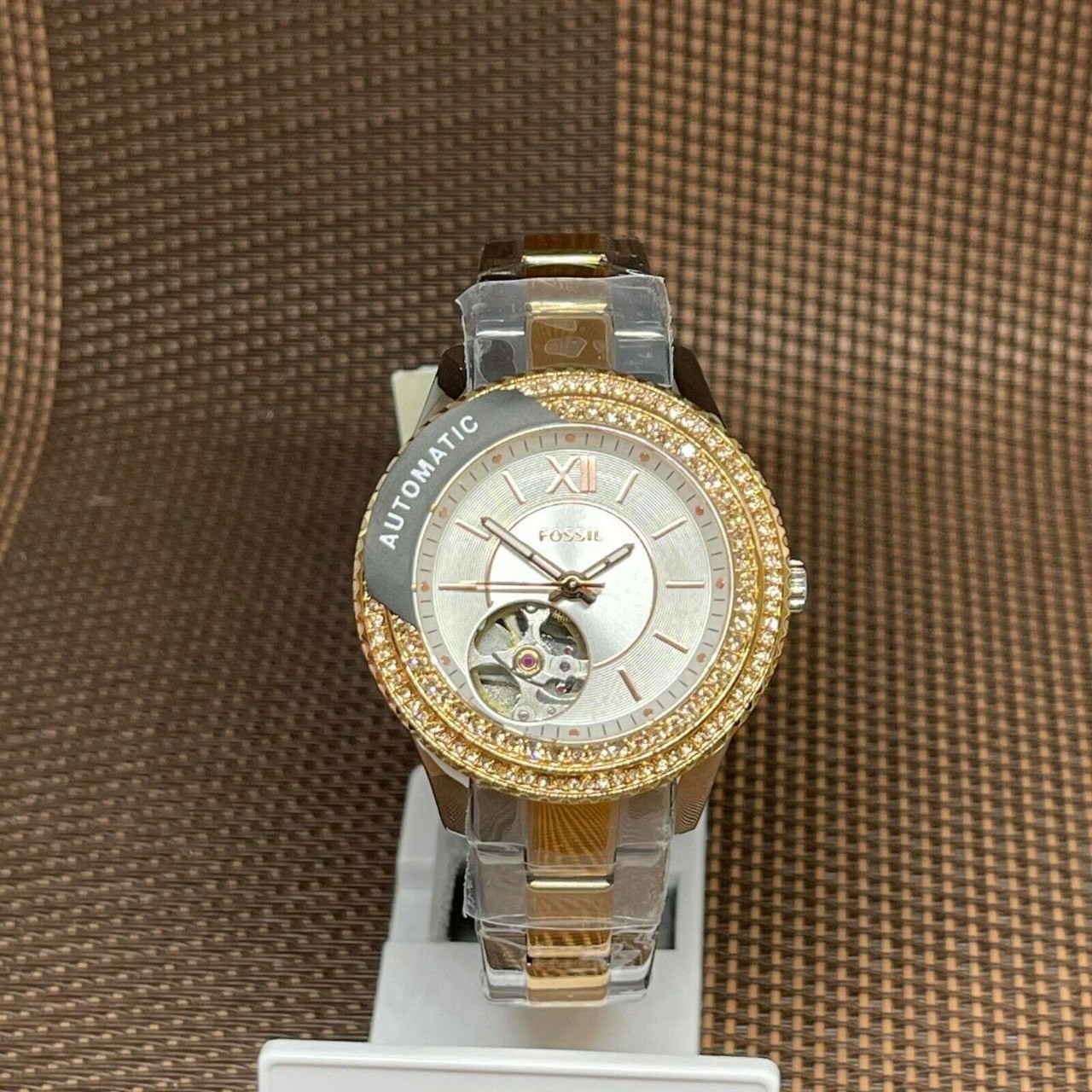 [Original] Fossil ME3214 Stella Automatic Two-Tone Rose Gold Stainless Steel Ladies Watch