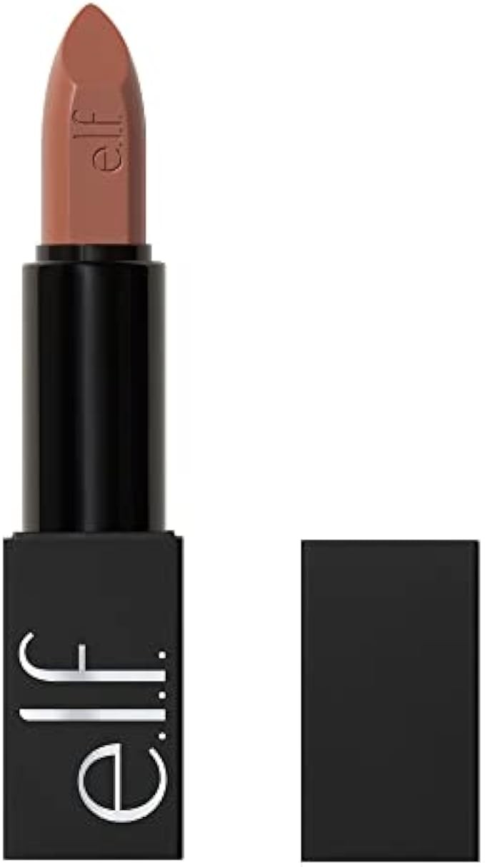 e.l.f. O Face Satin Lipstick, Richly Pigmented, Nourishing & Long-Lasting Creamy Lipstick, Infused With Jojoba, Vegan & Cruelty-Free, Drive
