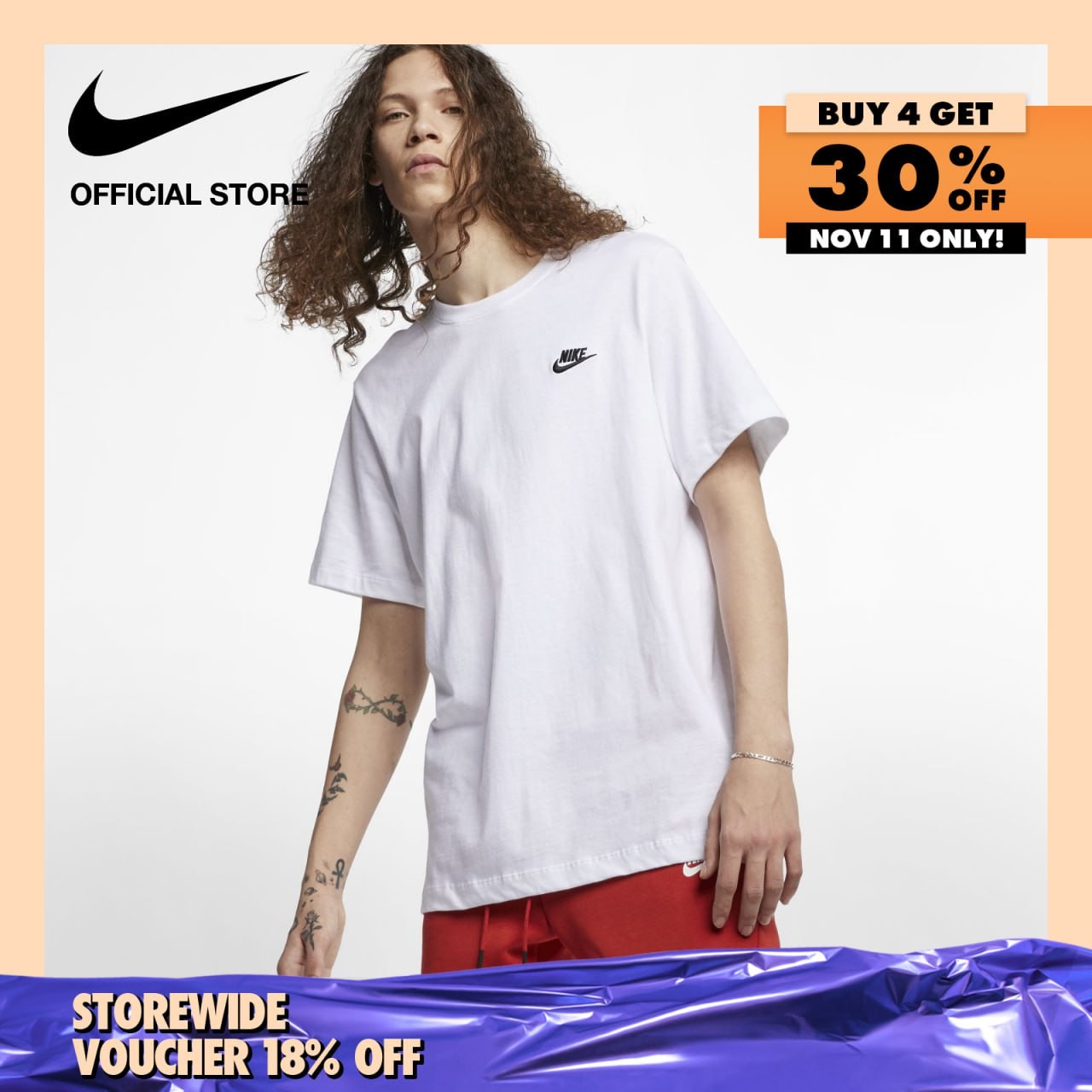 Nike Men's Sportswear Club T-Shirt - White