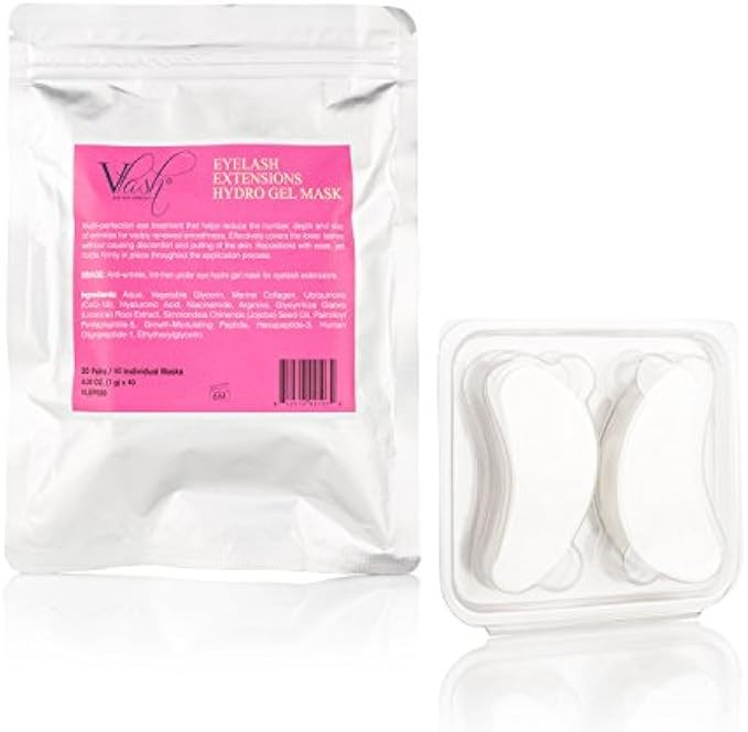 VLash Eyelash Extensions Hydro Gel Mask, 40 Count, 20 Pair