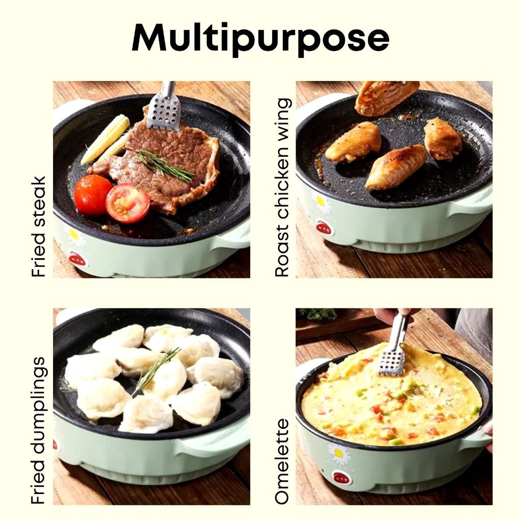 26cm Korean Non Stick Smokeless Electric BBQ Teppanyaki Frying Pan