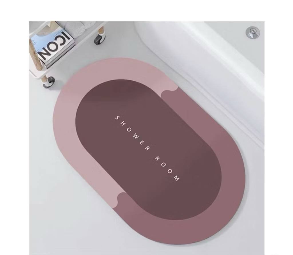 Diatom Mud Floor Mat Diatom Mud Cushion Super Absorbent Diatom Mud Pad Non-Slip Bathroom Mat Ready Stock