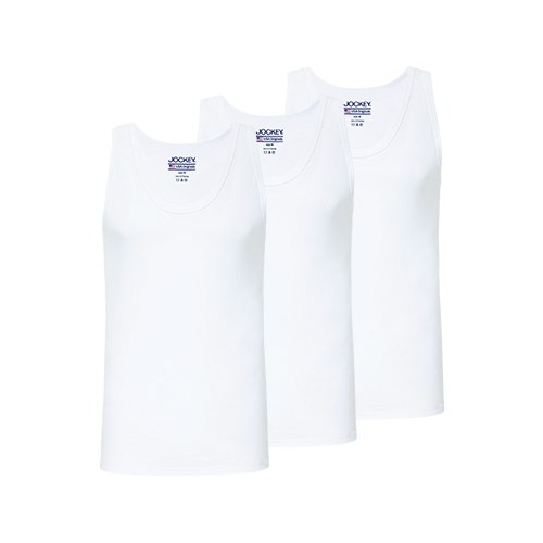 JOCKEY® 3PCS MEN'S SINGLET | COTTON | #JMN177831WHT