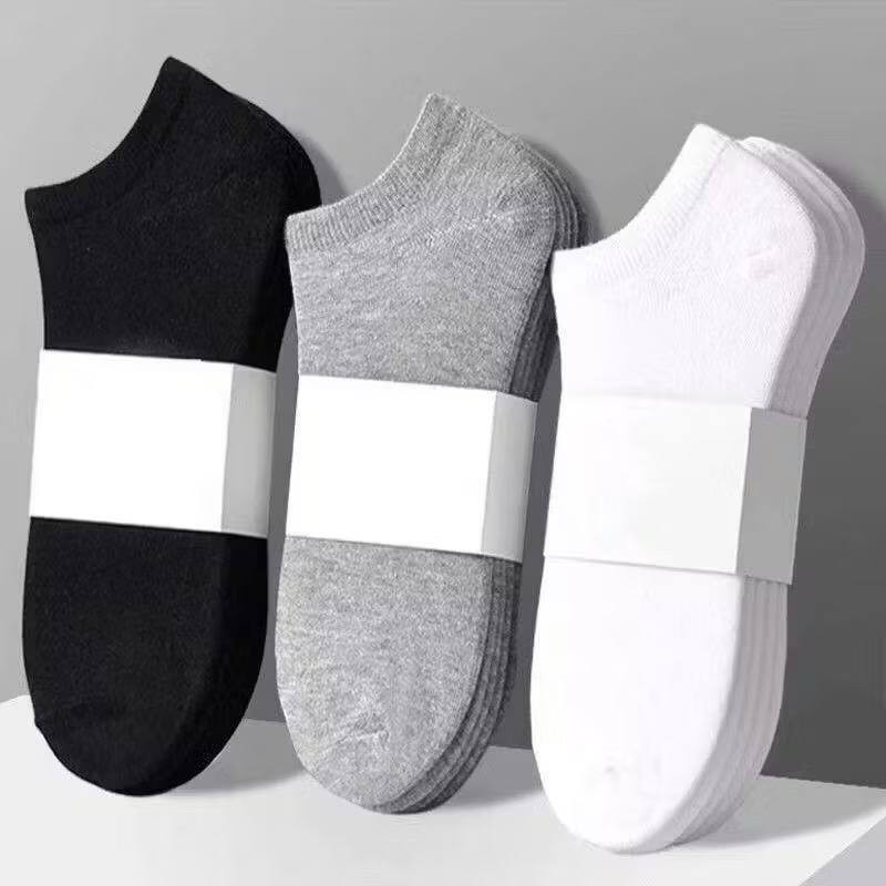 3 Pairs Breathable Sweat-Wicking Low-Cut Cotton Socks for Men & Women