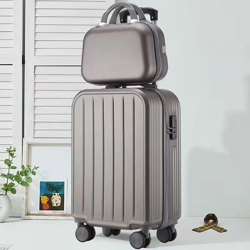 Luggage Female New Style ins Style Influencer Cup Holder Travel Leather Case Male Trolley Case Zipper Case XEAO