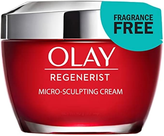 Olay Regenerist Micro-Sculpting Cream Face Moisturizer with Hyaluronic Acid & Niacinamide, Fragrance-Free, 1.7 oz