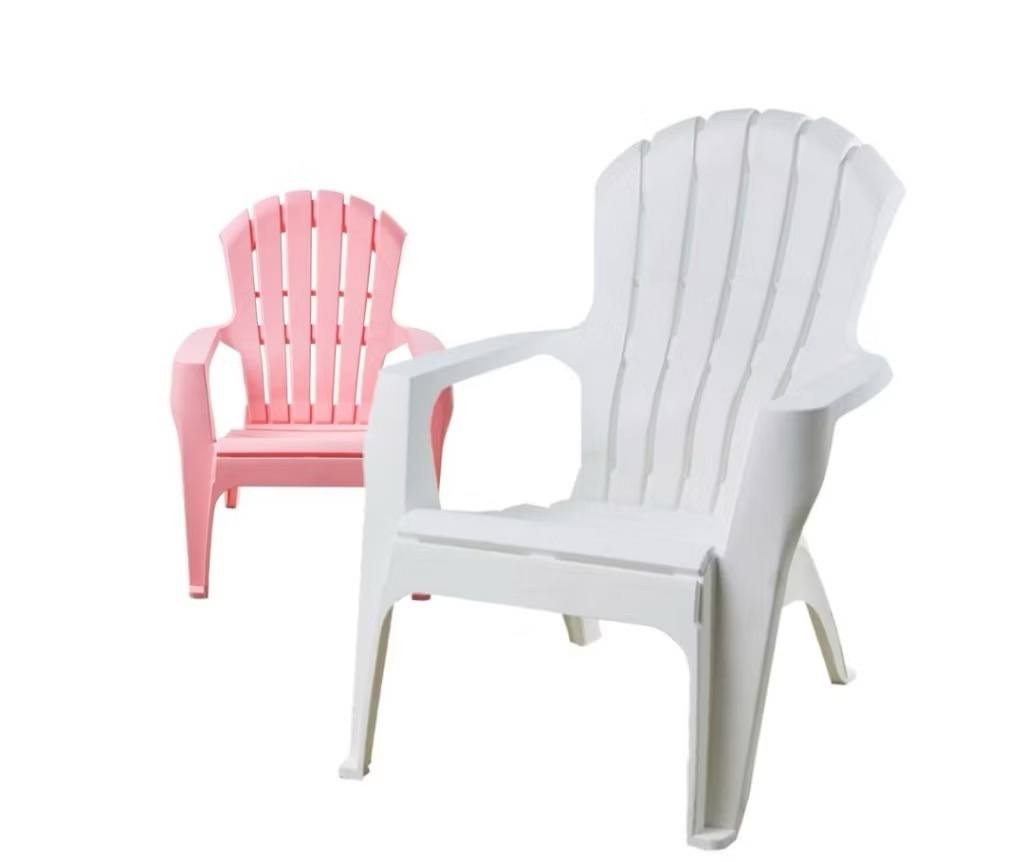 High Quality Modern Comfort Adirondack Plastic Chair Stackable Big Armrest Color Chair Ready Stock