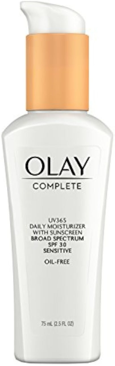 Face Moisturizer by Olay Complete Daily Defense All Day Moisturizer With Sunscreen, SPF30 Sensitive Skin, 2.5 Fl Oz (Pack of 3)
